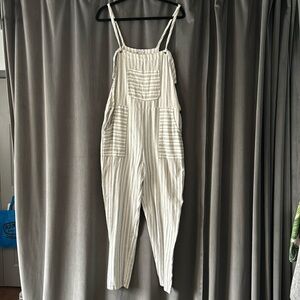 Patron of peace striped jumpsuit